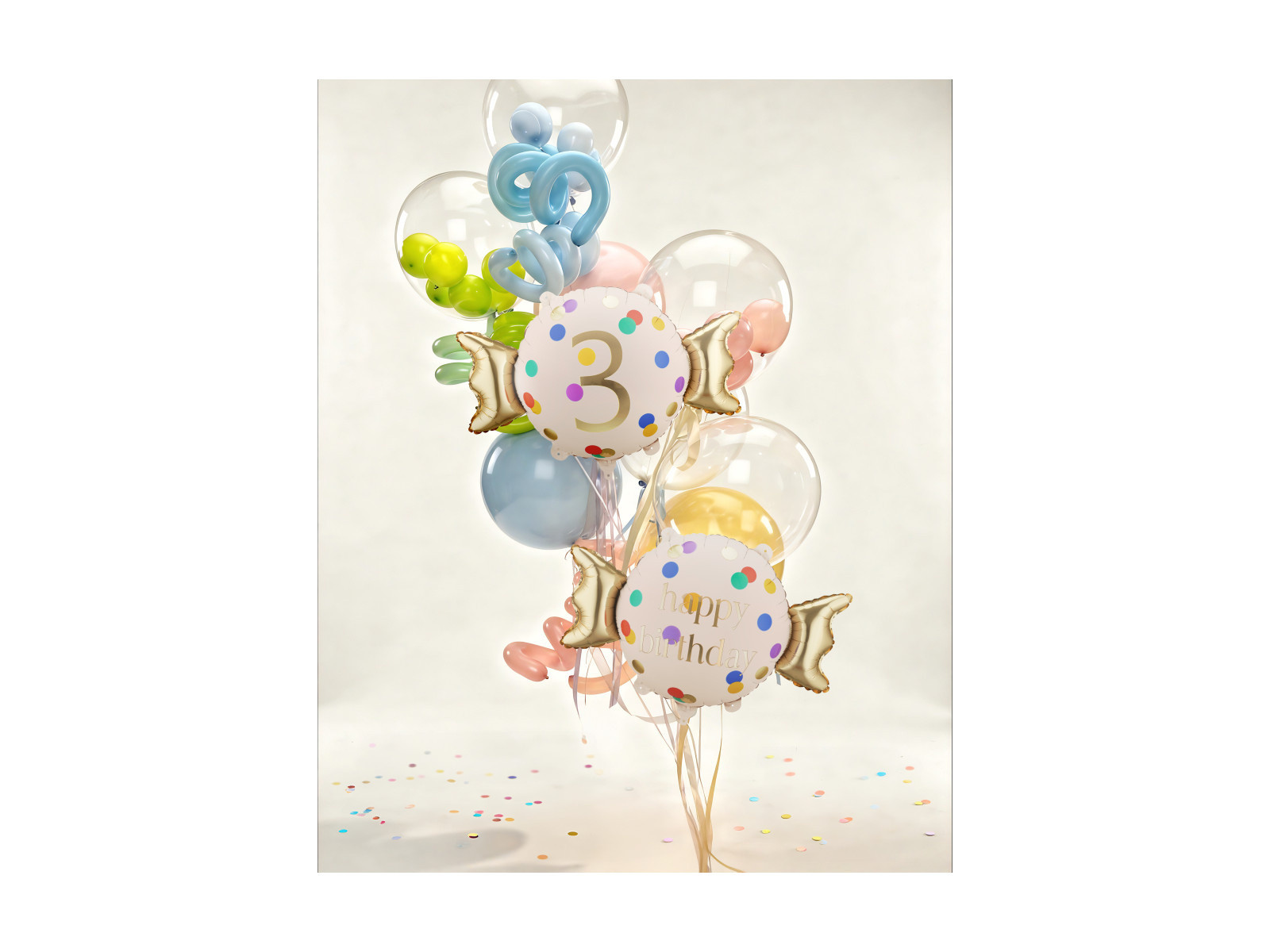 Balon foliowy Cukierek "3" 61x37cm FB387-3 PartyDeco